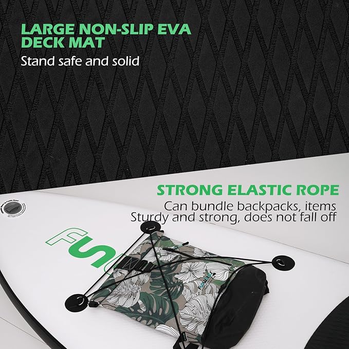 FunWater Inflatable Ultra-Light Stand Up Paddle Board for All Skill Levels with Premium SUP Paddleboard Accessories,Non-Slip Comfort Deck for Youth & Adults-StrideForce Fitness