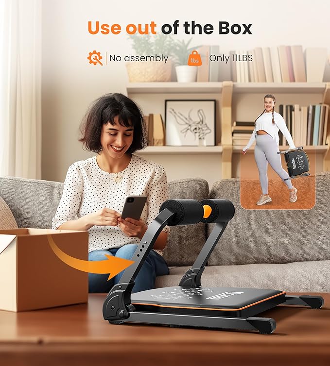 Niceday Ab Workout Equipment, Ab Machine for Stomach Workout, Ab Trainer Machine for Home, Ab Crunch Machine for Home Exercise, Sit Up Machine with Resistance Bands and 330 LBS Weight Capacity-StrideForce Fitness