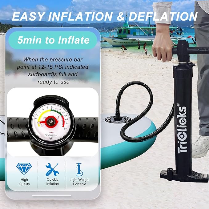 10' Inflatable Stand Up Paddle Board, Ultra-Light Wide Yoga Board for All Skill Levels with Premium SUP Paddleboard Accessories, 84L Waterproof Bag, Non-Slip Comfort Deck for Youth & Adults-StrideForce Fitness