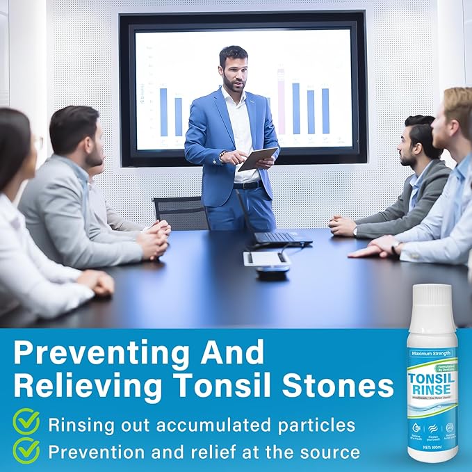 Tonsil Stone Mouthwash, Tonsil Stone Remover Helps Remove Stones, Eliminate Bad Breath, Soothe Throat & Relieve Dry Mouth