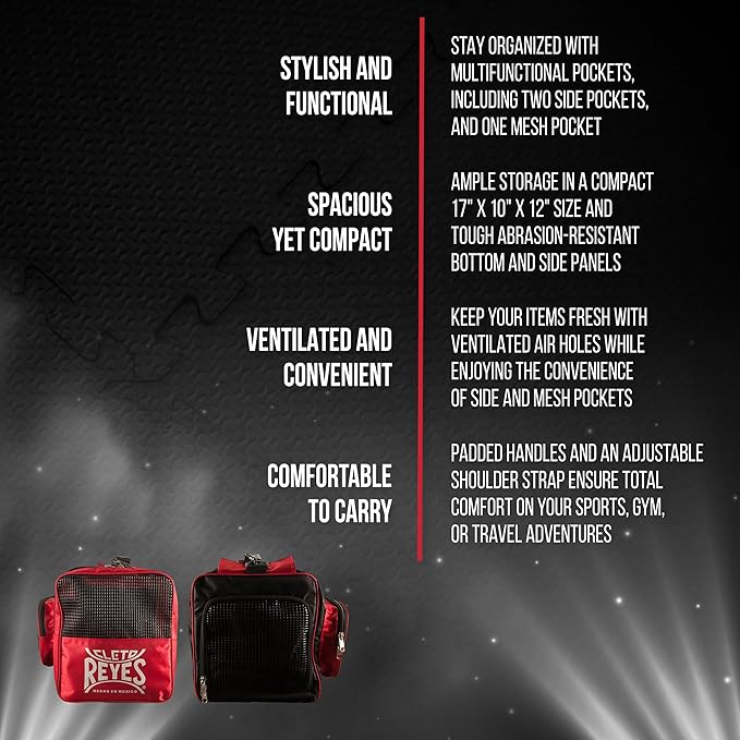 CLETO REYES Gym Sports Bag for Boxing, MMA, BJJ, Muay Thai, Kickboxing, Martial Arts, Athletic Sports Workout Equipment Gear-StrideForce Fitness