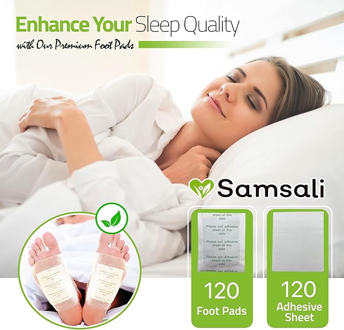 Ginger Foot Pads for Pain Relief: 120-Pack Natural Bamboo Vinegar Bamboo Charcoal Wormwood Lavender Ingredients Foot Patches - Comfort for Stress Relief Relaxation - Ideal for Adults Elderly-StrideForce Fitness