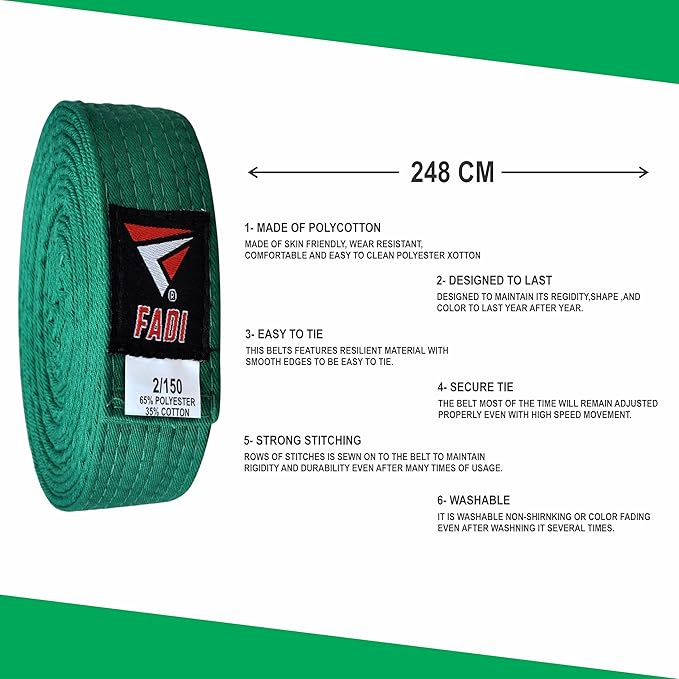 Martial Arts Belt for Karate, Judo, Aikido and Taekwondo - Durable Cotton-Polyester Blend for Adults and Kids-StrideForce Fitness