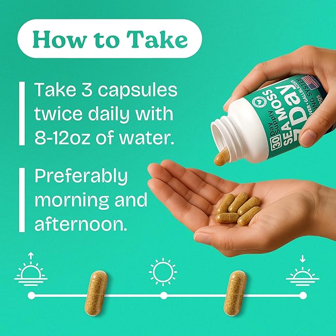 Atlantic Naturals Sea Moss Capsules – 7 Day Herbal Blend for Liver & Gallbladder Wellness – with Dandelion Root, Milk Thistle, Burdock Root, Red Clover & Chanca Piedra – 180 Count Sea Moss Capsules-StrideForce Fitness