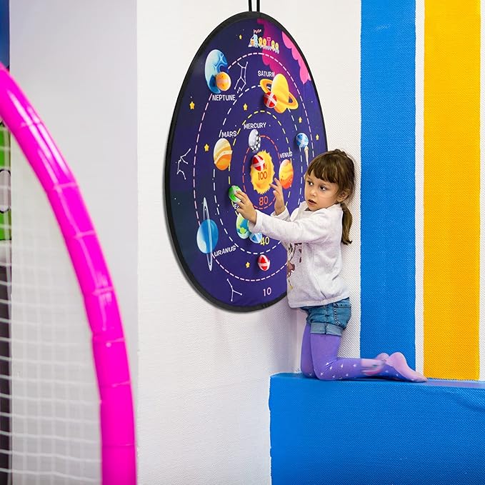 BooTaa 29" Large Dart Board for Kids, Kids Dart Board with Sticky Balls, Boys Toys, Indoor/Sport Outdoor Fun Party Play Game Toys, Birthday Gifts for 3 4 5 6 7 8 9 10 11 12 Year Old Boys Girls-StrideForce Fitness