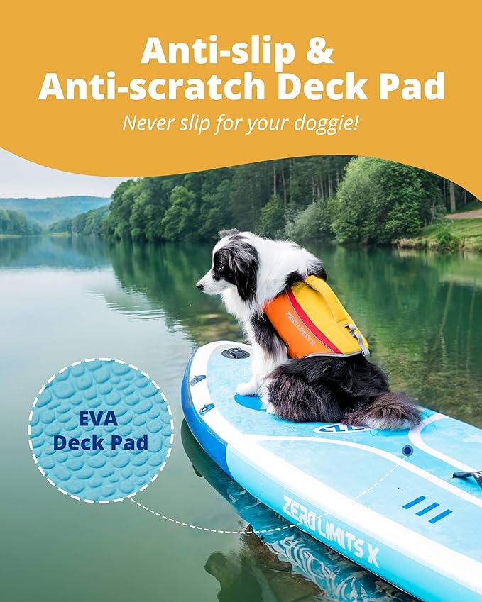 ZLX Inflatable Stand Up Paddle Board, 10'6" SUP Non-Slip Stable Deck Pad, Unique Center Fin, Premium Accessories, Portable Paddleboard for Adults, Beginners, All Skill Levels-StrideForce Fitness