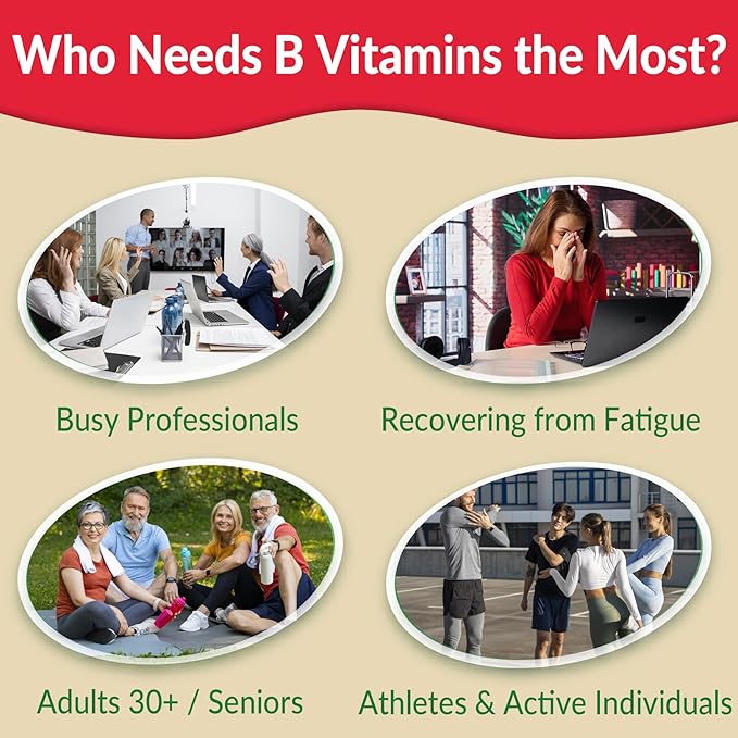 Super Vitamin B Complex Gummies - All B Vitamins Including Methyl B12, B1, B2, B3, B5, B6, Biotin, Methylfolate with Vitamin C, Choline, Inositol, PABA for Energy, Brain & Immune Support, Sugar Free-StrideForce Fitness