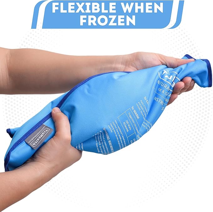 Extra Large Reusable Gel Ice Pack for Injuries & Pain Relief - 2-Pack, Extra Large - Blue - Hot & Cold Therapy Ice Bags for Injuries - Flexible, Leak-Free Design-StrideForce Fitness