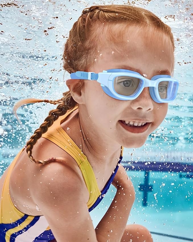 Kids Swim Goggles,Swimming Goggles for Kids 6-14, Anti-Fog UV Protection Pool Glasses for Boys Girls-StrideForce Fitness