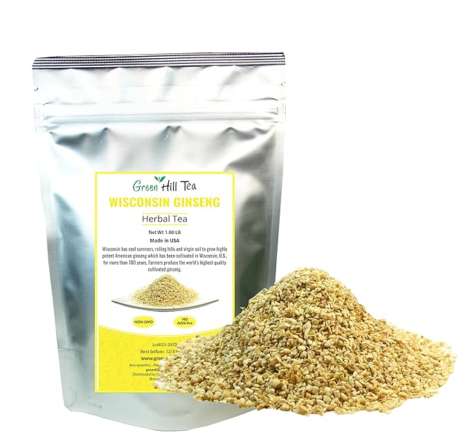 Genuine Wisconsin Ginseng Tea, A Refreshing Favourite Beverage for Athletes –1 LB Bag-StrideForce Fitness