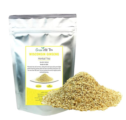 Genuine Wisconsin Ginseng Tea, A Refreshing Favourite Beverage for Athletes –1 LB Bag-StrideForce Fitness