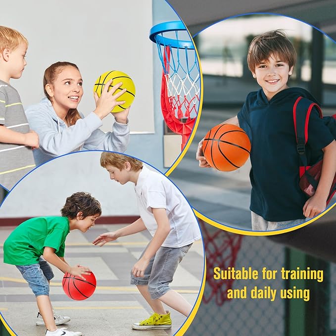 Jerify 12 Pack Official Size Rubber Basketballs for Kids Child Junior Youth Indoor Outdoor Sports Basket Balls with Pump Back to School Student Gifts Operation Christmas Bulk Items-StrideForce Fitness