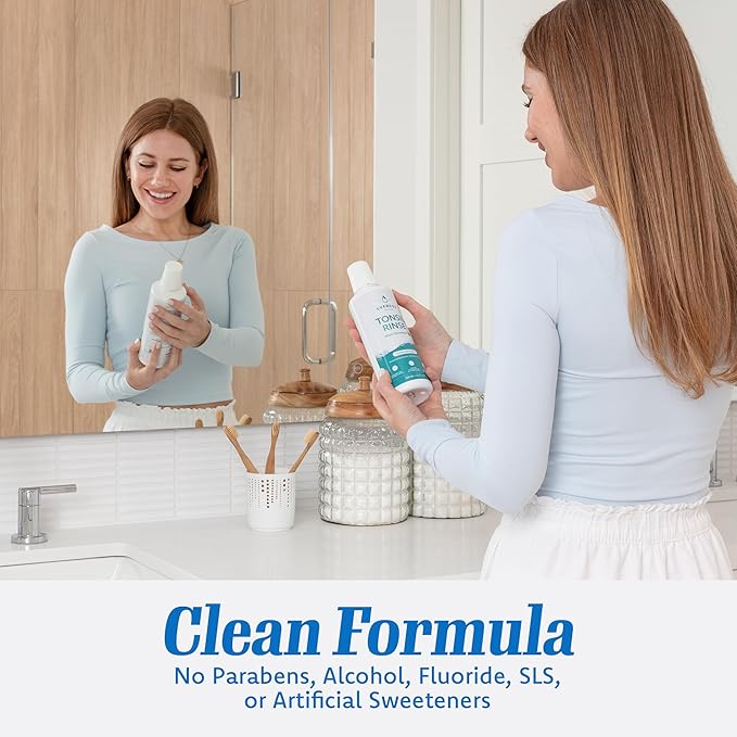 Everest Mouth Wash & Tonsil Stone Remover – Natural Mouthwash or Oral Rinse Liquid to Help Soothe Tonsils, Fight Bad Breath, & Relieve Dry Mouth – Paraben & Alcohol Free Treatment, Spearmint