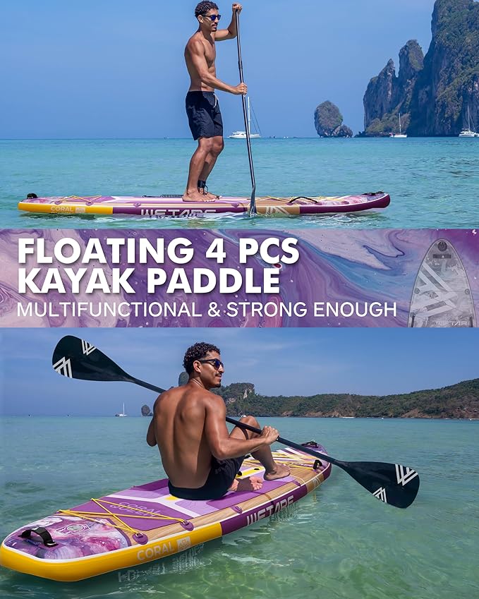11'6"x35" Inflatable Paddle Board, 450lbs Extra Wide Stand Up Sup Board for Adults, Blow Up Paddleboard Kayak Non-Slip Stable Deck Boat for Yoga Fishing Surf-StrideForce Fitness