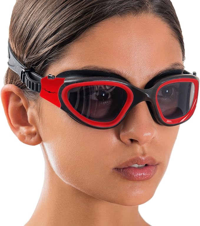 AqtivAqua Swimming Goggles, DX Wide View Swim Goggles for Adult Men Women, Anti Fog No Leaking-StrideForce Fitness