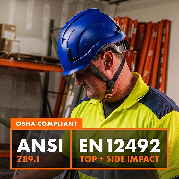 Defender Safety H2 Safety Helmet Hard Hat, Type 2 Class C and E, ANSI Z89.1 and EN 12492 Rated-StrideForce Fitness