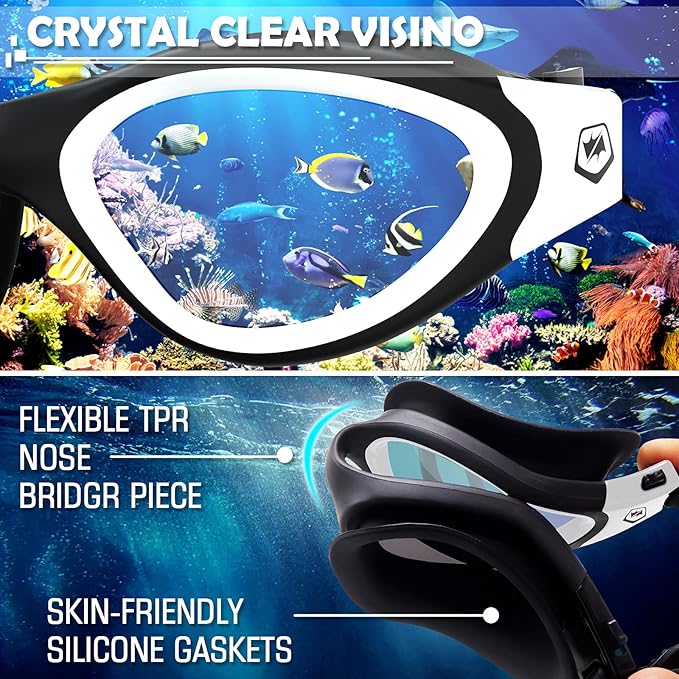 WIN.MAX Polarized Swimming Goggles Swim Pool Goggles Anti Fog Anti UV No Leakage Clear Vision for Men Women Adults Teenagers-StrideForce Fitness