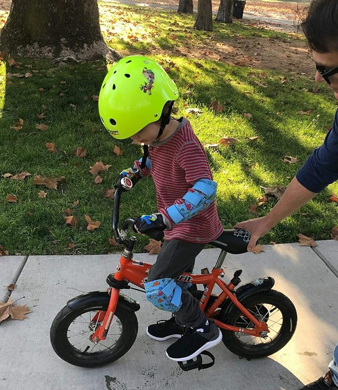 Soft-Style Kids Knee and Elbow Pads with Bike Gloves, Flexible Impact-Resistant Gear for Ages 2-11, Designed for Balance Bikes, Roller-Skating, and Skateboarding-StrideForce Fitness
