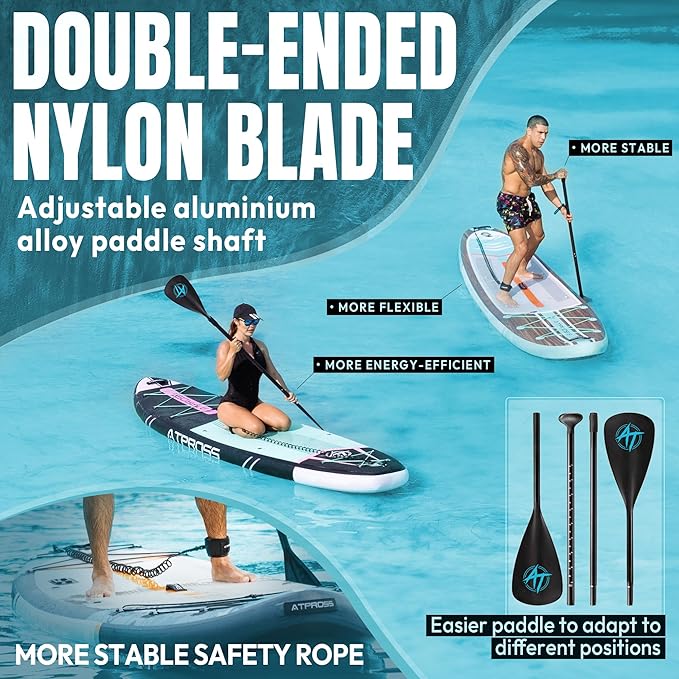 11'6"x35" Inflatable Paddle Board, 450lbs Extra Wide Stand Up Paddleboard for Adults with Premium SUP Accessories Kit & Backpack, Blow Up Kayak Non-Slip Stable Deck Boat for Yoga Fishing Surf-StrideForce Fitness