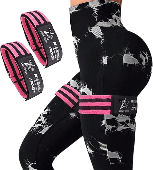 BFR Occlusion Bands for Women Glutes,Blood Flow Restriction Bands for Legs, Butt & Hip Building, Workouts, Best Fabric Resistance Bands for Squat Butt & Thigh