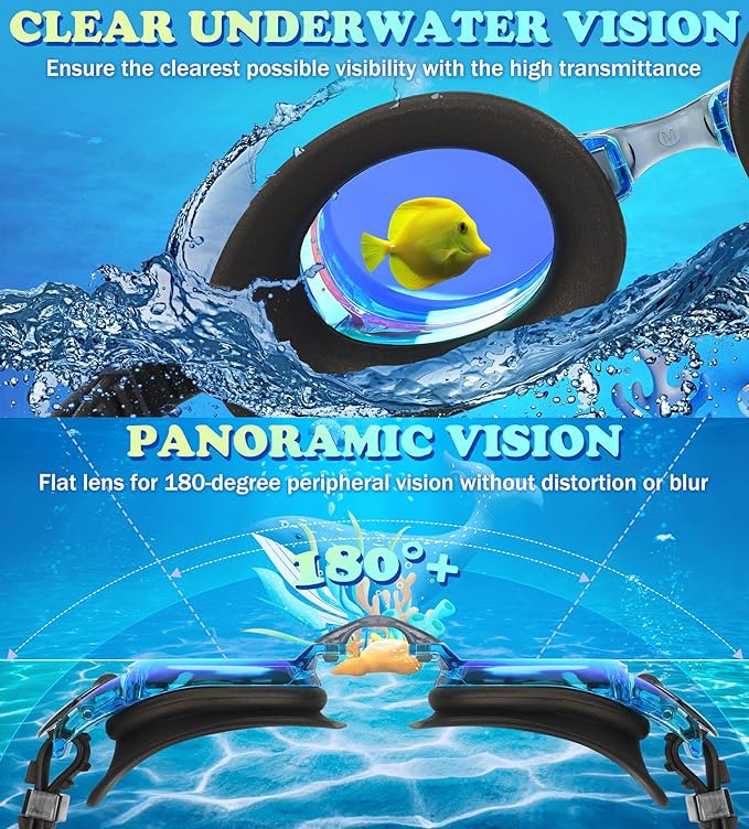 Aegend 2 Pack Kids Goggles, Swimming Goggles for Kids Age 4-16 Boys and Girls Youth, Anti-Fog Waterproof Anti-UV Pool Goggles-StrideForce Fitness