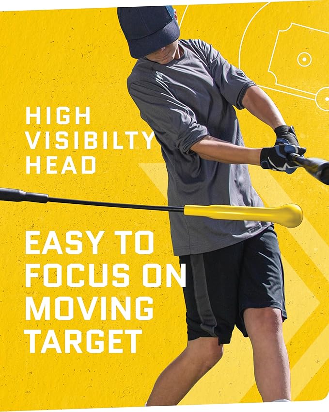 SKLZ Hurricane Batting Swing Trainer for Baseball & Softball - Durable Swing Arm - 4 Power Band System - High-Visibility, Anti-Dent Target Ball Head - Screw-in Base Legs, Metal Stakes & Carry Bag-StrideForce Fitness