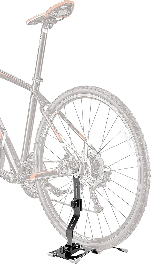 Ibera Heavy-Duty Bike Stand for 20"-29" - Bicycle Stand for Fat Tire Wheels with Non-Scratch & Foldable Design - Adjustable Height & Floor-Mounted Bicycle Storage for Garage, Home or Workshop-StrideForce Fitness