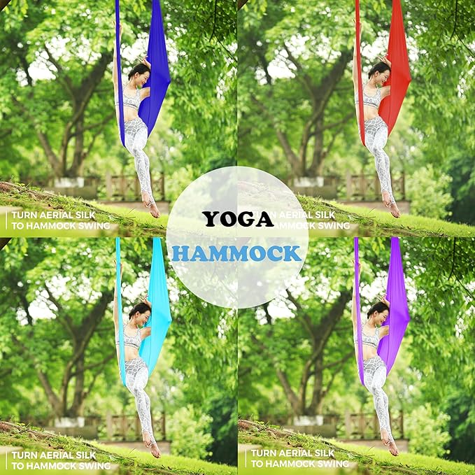 Aerial Silks 11 Yards Aerial Silks For Home Aerial Yoga Swing Aerial Yoga Hammock Swing Aerial Silk For Gymnastics-StrideForce Fitness
