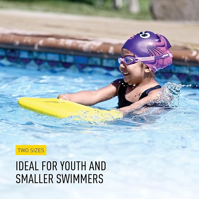 FINIS Foam Kickboard for Swim Training - Builds Leg Strength - Soft EVA Foam - Comfortable Grip - Yellow-StrideForce Fitness