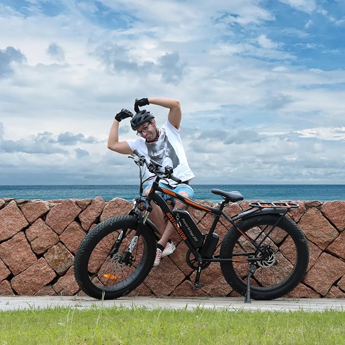 aostirmotor 750W Electric Bike for Adults 26"×4" Fat Tire Electric Bike 48V 13AH Lithium Battery Adult Electric Bicycles, 28MPH E Bike for Adults, Shimano 7 Speed Electric Mountain Bike-StrideForce Fitness