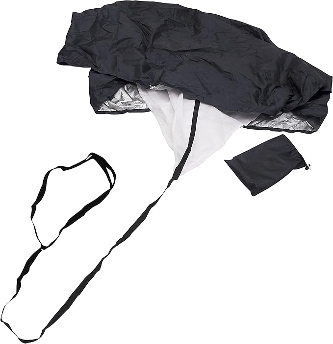 GSi 56" Chute Running Parachute Resistance Trainer for Kids Adults improving Power Speed Sprint Fitness Agility Stamina for Basketball Soccer Rugby Accessories American Football Training Equipment-StrideForce Fitness