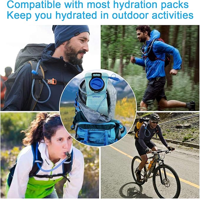Hydration Bladder 2L-3L Water Storage Bag Reservoir,Military Hydration Pack Replacement for Hiking Biking Climbing Cycling Running Camping Backpack-StrideForce Fitness
