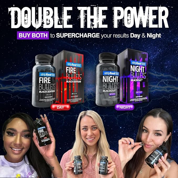 stripfast5000 Night Bullet Capsules for Women and Men - 60 Count-StrideForce Fitness