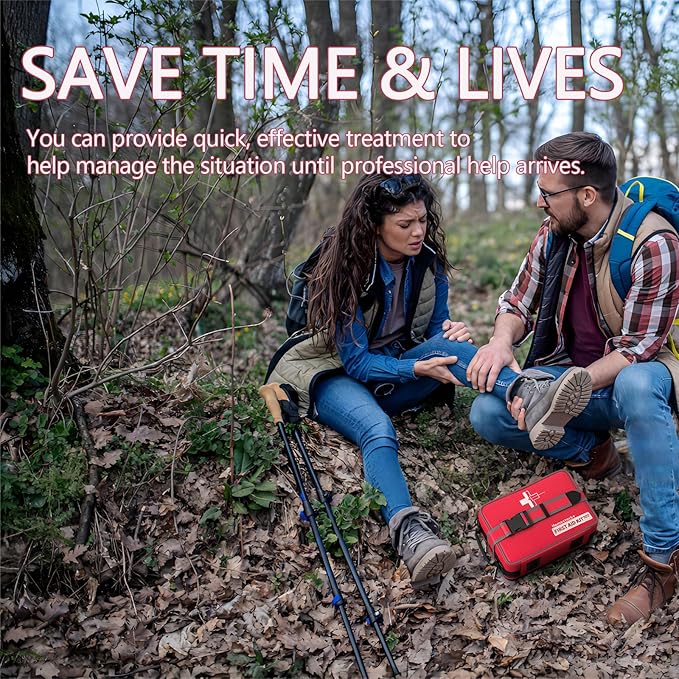 Advanced Comprehensive First Aid Kit with Well Organized Labelled Compartments Removable MOLLE System First Aid Trauma Kits for Car, Home,Camping, Office and etc.-401 Piece-StrideForce Fitness