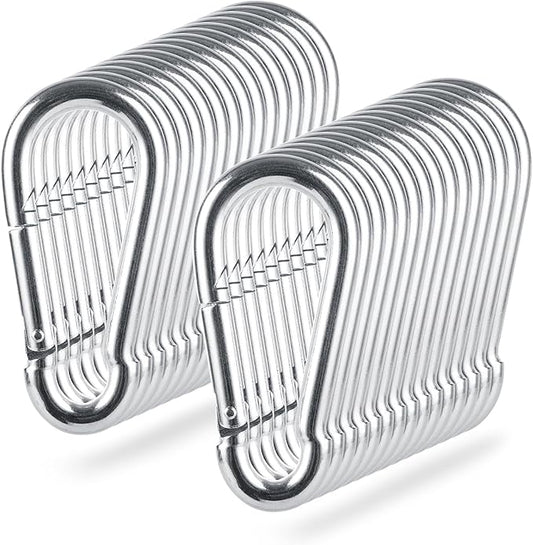 Spring Snap Hooks M5 M6 M8 M10 Carabiner Heavy Duty Carabiner Clips Galvanized Steel Quick Links Caribiniers Hammocks Hooks for Camping Hiking Outdoor Swing Pet Leash Gym-StrideForce Fitness