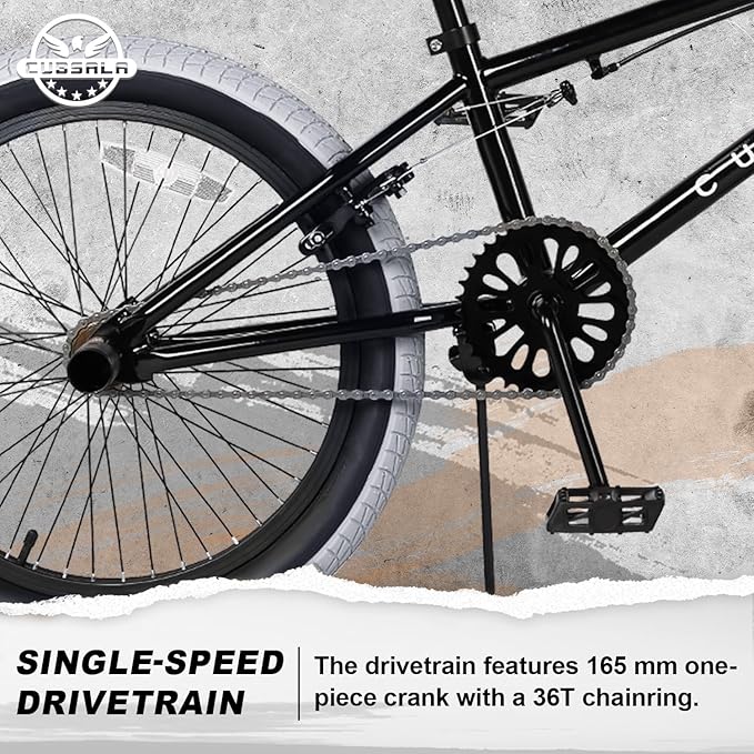 Freestyle BMX Bike, 18 20 Inch Kids Bicycle for 5-13 Years Old Kids and Beginner Level Rider, Multiple Colors-StrideForce Fitness