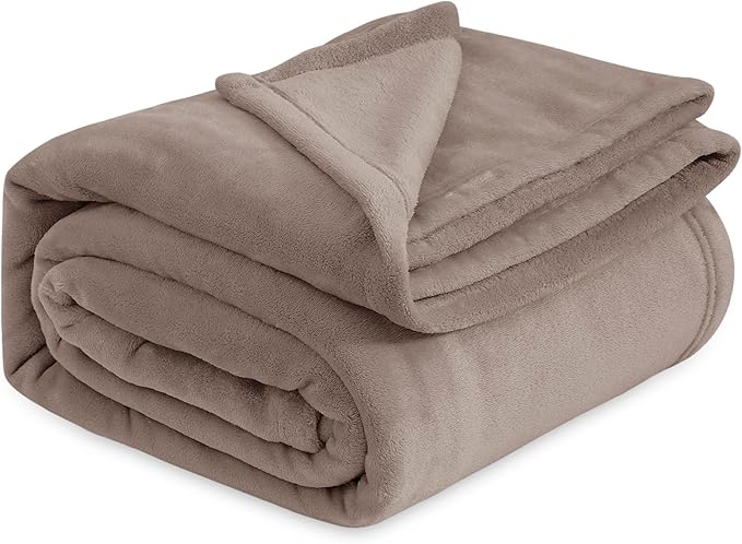 Bedsure Fleece King Size Blankets for Bed Mocha Brown - Soft Lightweight Plush Cozy Fuzzy Luxury Microfiber, 108x90 inches-StrideForce Fitness