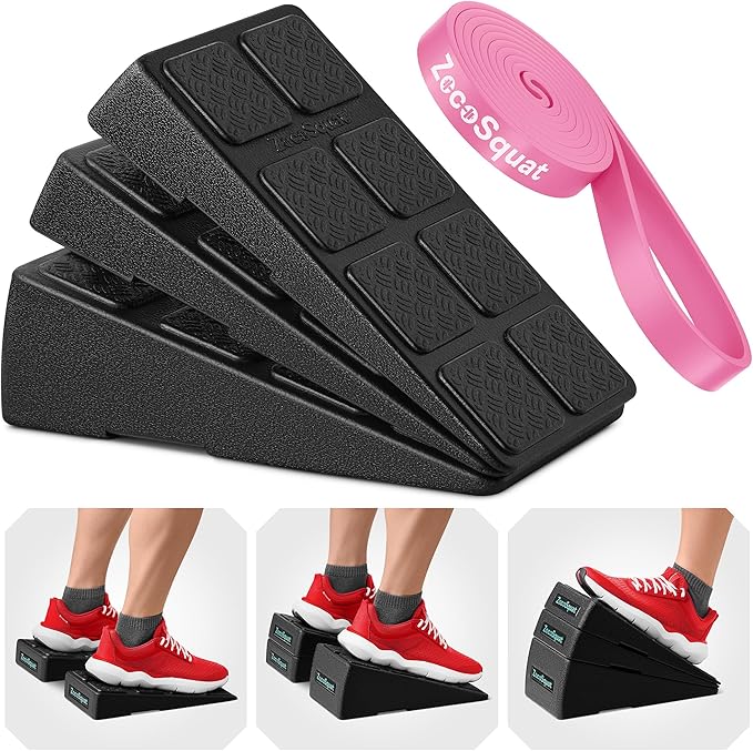 Squat Wedge - Squat Wedge Block 520 LBS Weight Capacity - Slant Board for Calf Stretching - Calf Stretcher Slant Board - yoga blocks-StrideForce Fitness