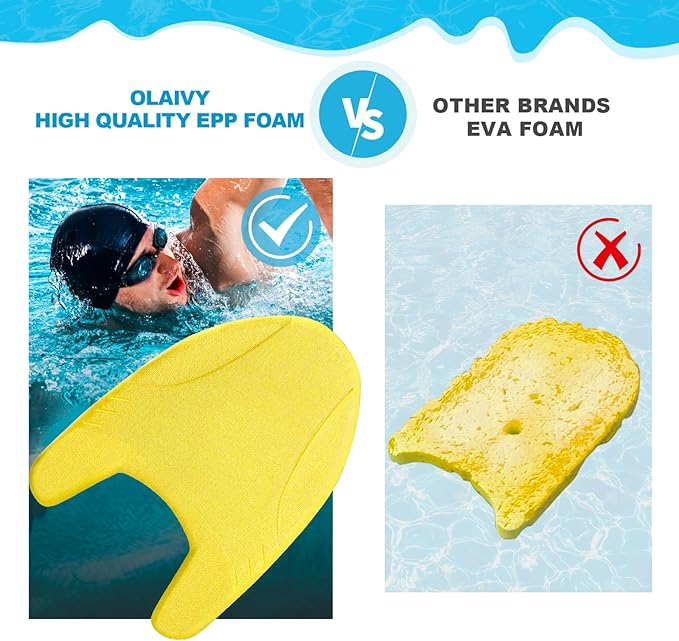 EPP Swimming Kickboard, Training Board, with Ultra-Lightweight and Great Buoyancy for Swimming Lessons, Lap Swimming, Water Aerobics-StrideForce Fitness