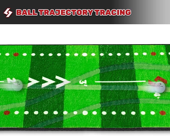 SAPLIZE Golf Putting Mat/Putting Green Mat - Adjustable Slope, Trajectory Tracking & Pong Game Modes | Indoor & Outdoor Use-StrideForce Fitness