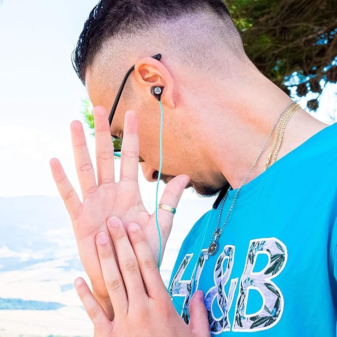 LUDOS Clamor USB C Headphones for iPhone 16 15 Pro Max Plus iPad Pro, 5 Years Warranty, USB-C Earbuds for Samsung Galaxy S24 S23 Ultra S22 S21 FE S20 A55 A54 A53, USB Type C Earphones - Turquoise-StrideForce Fitness