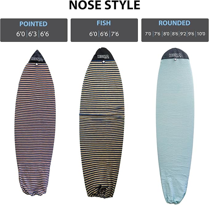 Surfboard Stretch Sox Shortboard and Longboard Board Sock Cover, 5-10ft Surf, 10ft 8in - 11ft 8in SUP-StrideForce Fitness