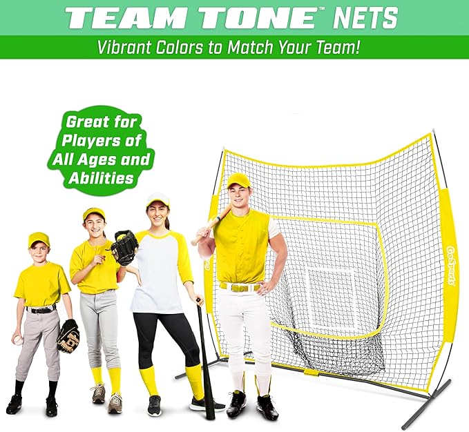 GoSportsGoSports Team Tone 7' x 7' Baseball & Softball Practice Hitting & Pitching Nets in Team Colors-StrideForce Fitness
