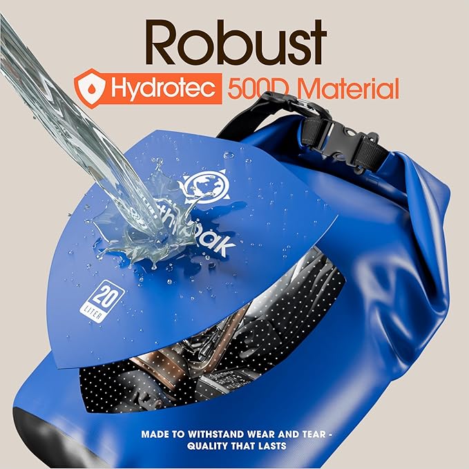 Earth Pak Waterproof Dry Bag - Roll Top Waterproof Backpack Sack Keeps Gear Dry for Kayak with Waterproof Phone Case-StrideForce Fitness