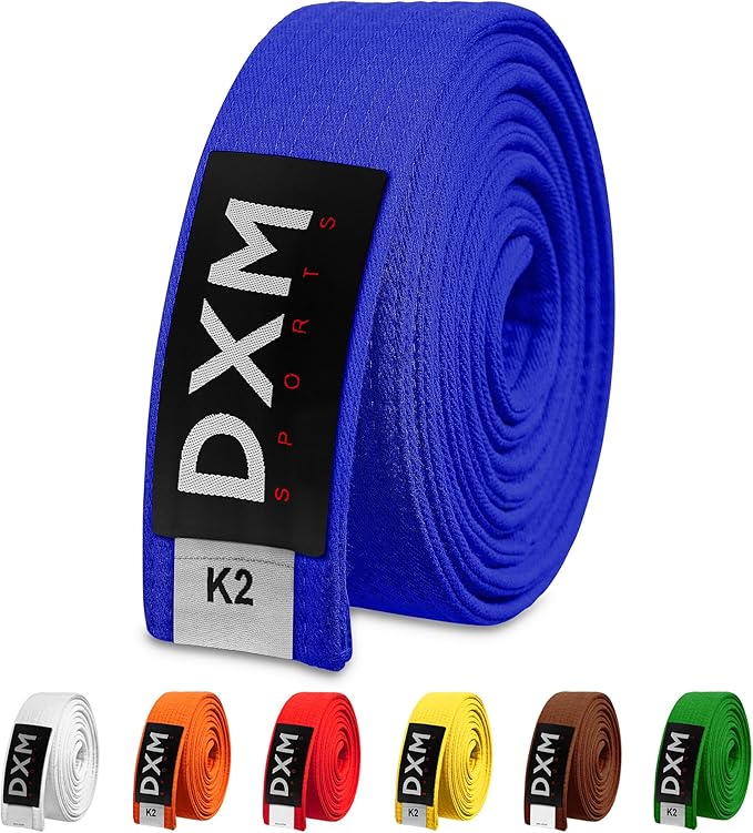 DXM SPORTS BJJ Jiu Jitsu Belt - Taekwondo Karate Belt - Martial Arts Uniform Ranking Judo Belt Double Stitched for Kids Adult-StrideForce Fitness