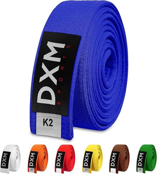DXM SPORTS BJJ Jiu Jitsu Belt - Taekwondo Karate Belt - Martial Arts Uniform Ranking Judo Belt Double Stitched for Kids Adult-StrideForce Fitness