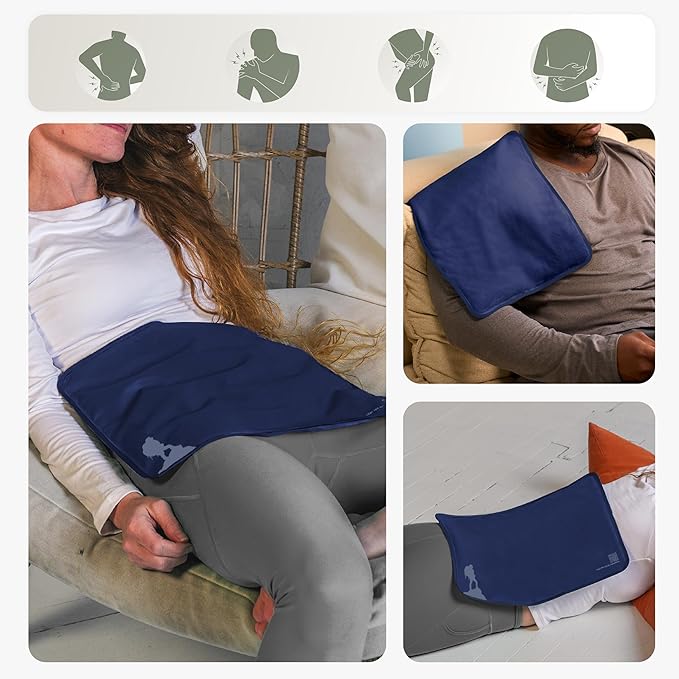 Large Ice Packs for Injuries Reusable - Soft Gel Hot and Cold Packs for Injuries, Hip, Shoulder, Back Pain Relief - 11.5" x 14.5" - Blue-StrideForce Fitness