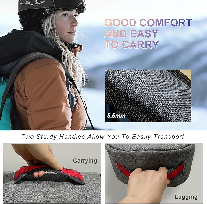 Unigear Snowboard Ski Bag for Air Travel, Reinforced Double Padded Snowboard Bag with EPE Dense, Water-Resistant and Durable up to 175cm Ski Snowboard Travel Bags for Flying-StrideForce Fitness