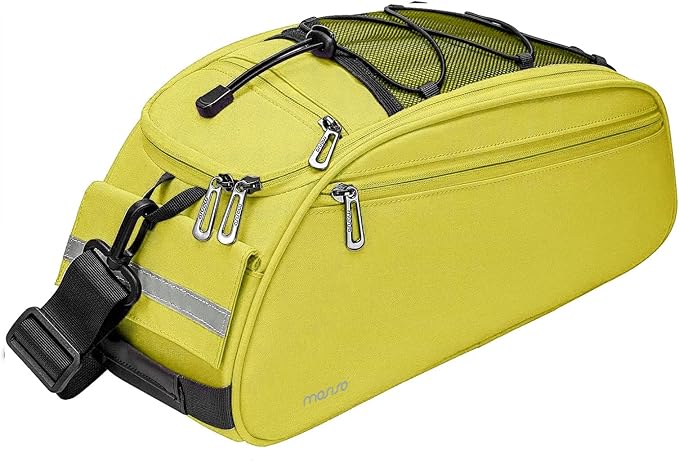 MOSISO Bike Rack Bag, Waterproof Bicycle Trunk Pannier Rear Seat Pouch Cycling Bike Carrier Backseat Storage Luggage Saddle Shoulder Bag-StrideForce Fitness