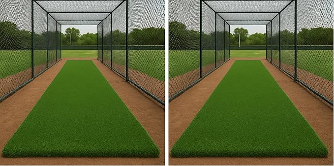 Ottomanson Artificial Turf Golf Hitting Mat 3' x 6' Indoor/Outdoor Waterproof Synthetic Fake Grass for Putting Practice Baseball Football Sports Gym Backyard, Custom Size 2' up to 30' (Pack of 2)-StrideForce Fitness